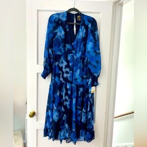 Taylor Boho style midi dress with high low hem new with tags size 14